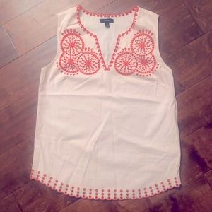 Light pink JCrew linen tunic